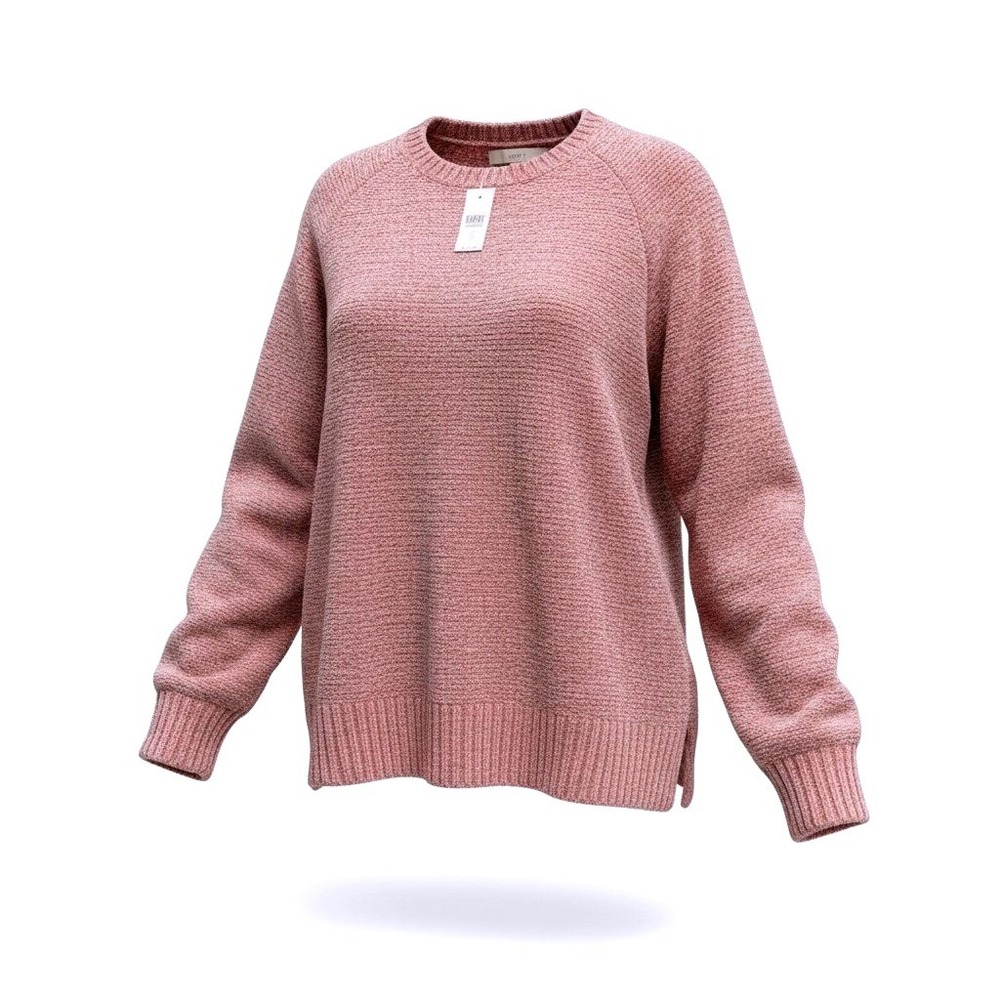 LOFT Chenille Knit Sweater Women Large Pink Soft Pullover Crew Neck Spring Comfy
